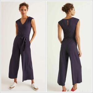 Boden Corinne Jersey Jumpsuit Navy US Size 10